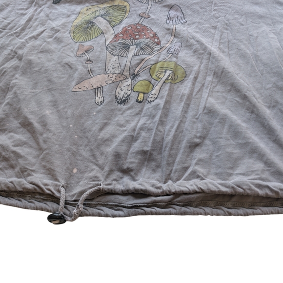 Forever 21 Mushroom Graphic Tee Gray Stay Magical Oversized Fairycore 2X Goblin - Picture 3 of 5